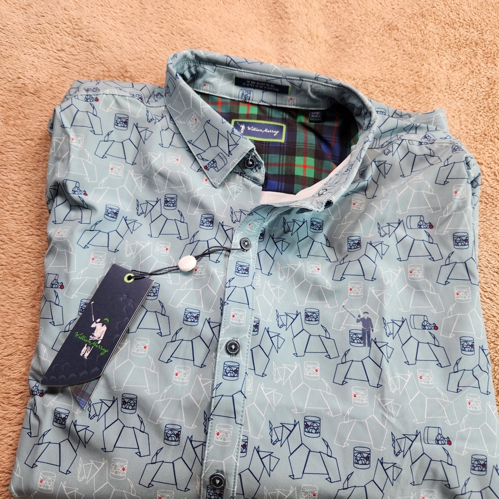 William Murray NWT LS LOGO performance And Casuel Shirt L